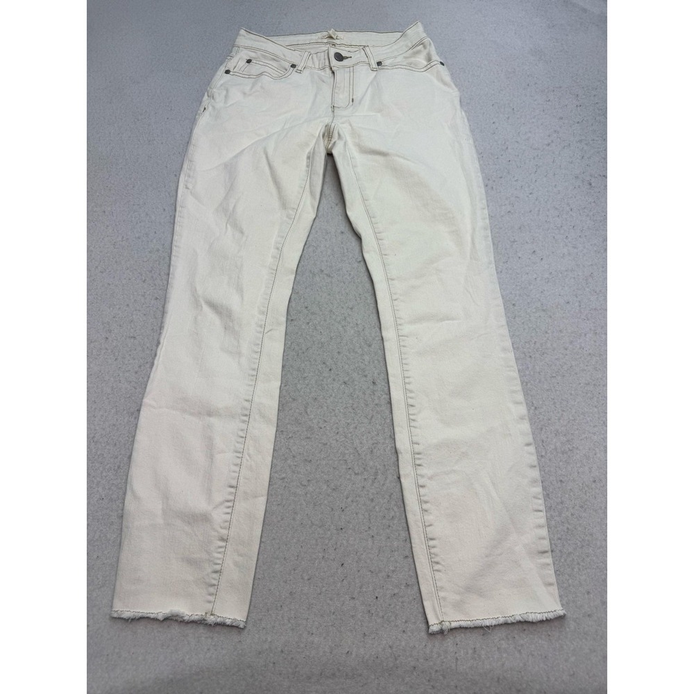 Eileen Fisher Jeans Womens 0 White Light Wash Mid Rise Skinny Stretch Denim